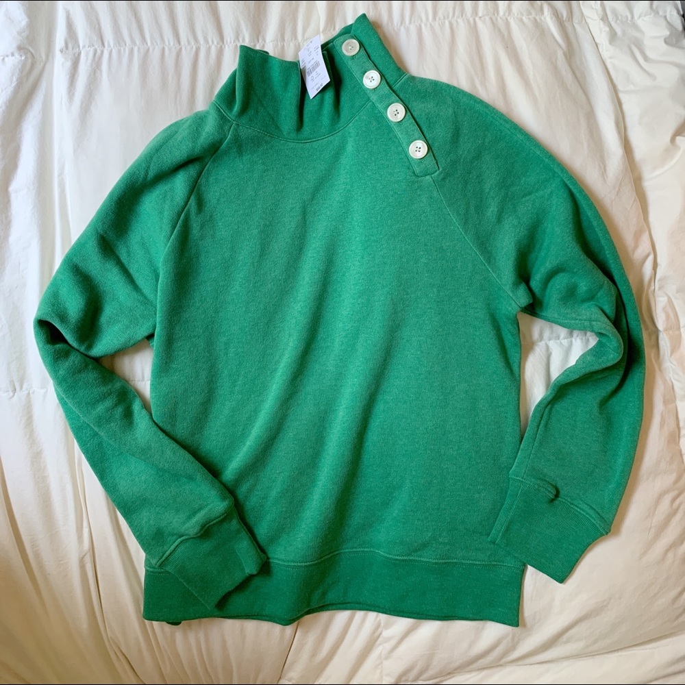 Brand new J Crew button-collar pullover